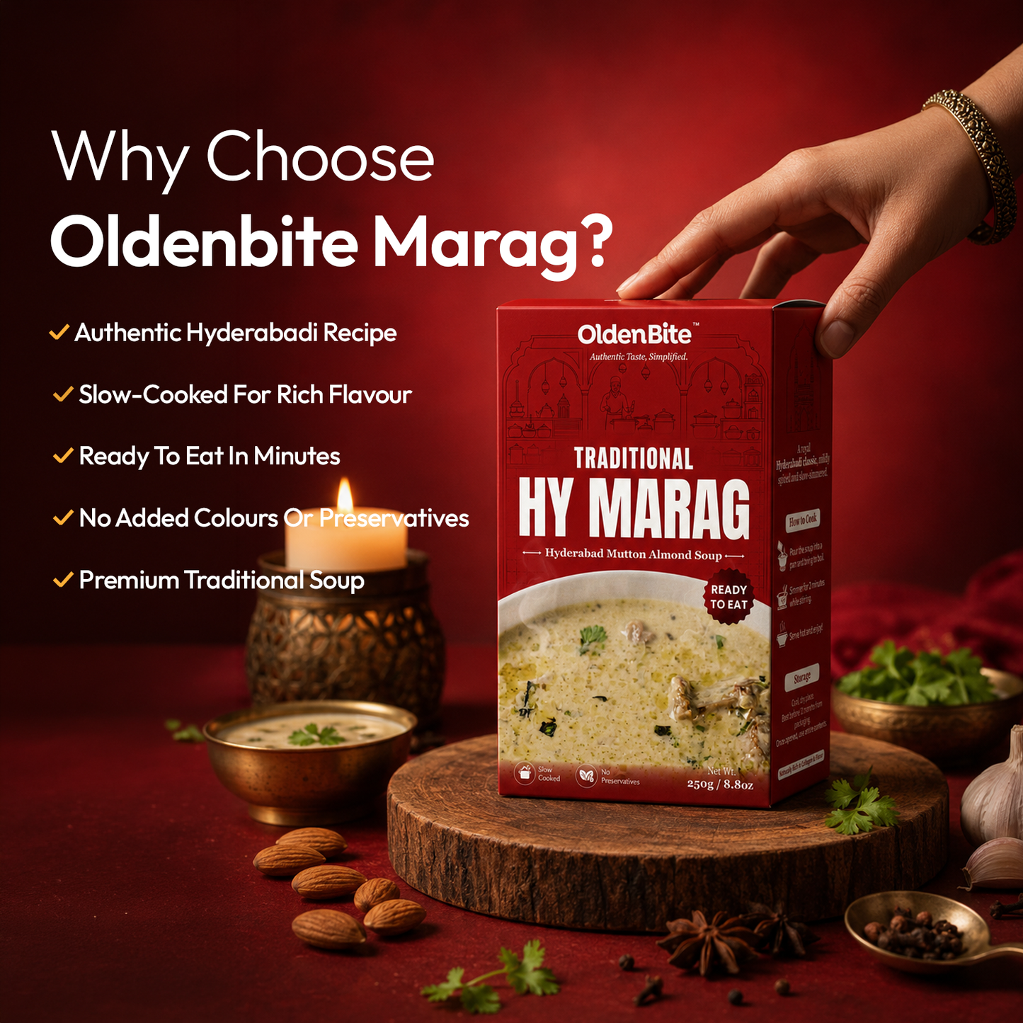 HY Marag | Authentic Hyderabadi Mutton Almond Soup Ready To Eat