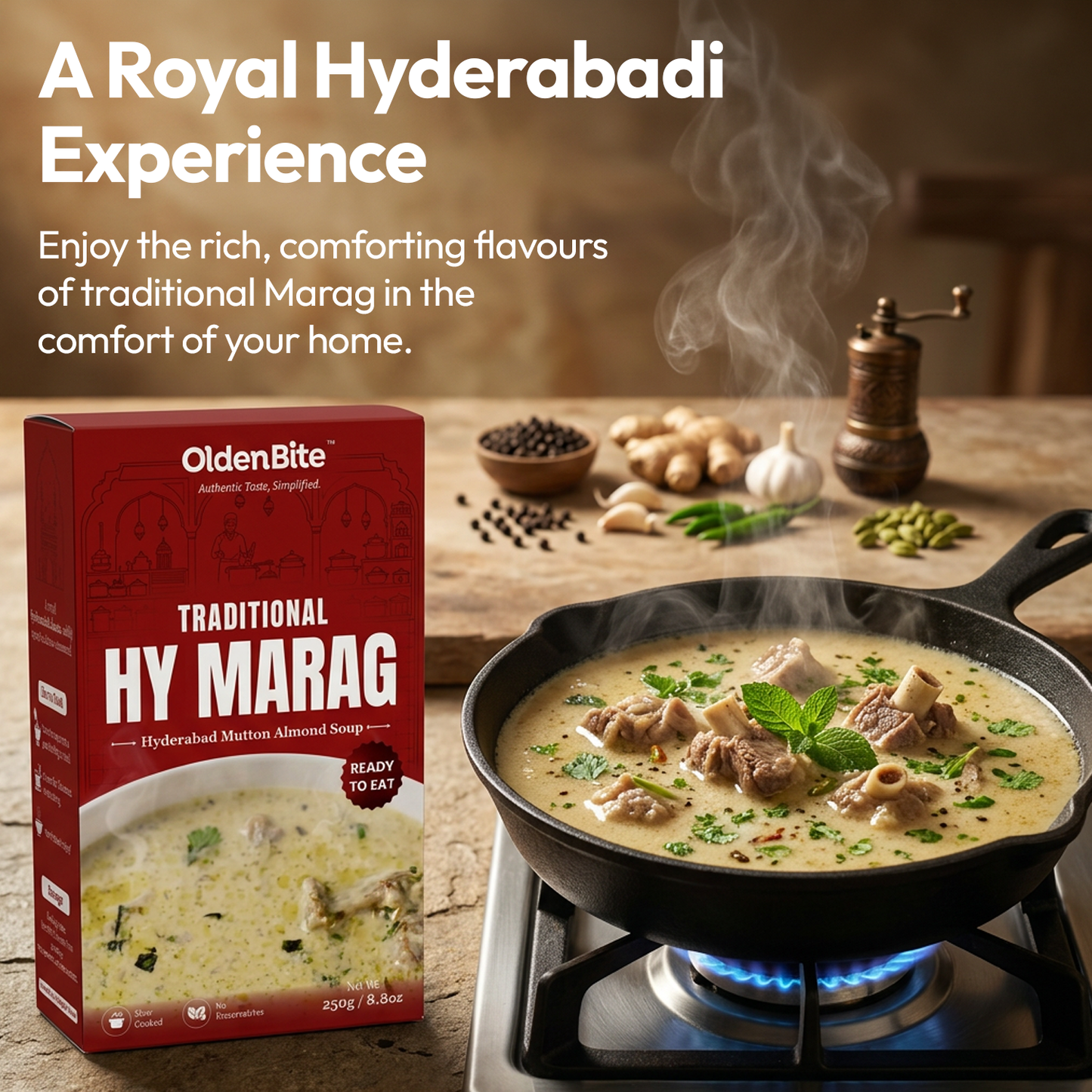 HY Marag | Authentic Hyderabadi Mutton Almond Soup Ready To Eat