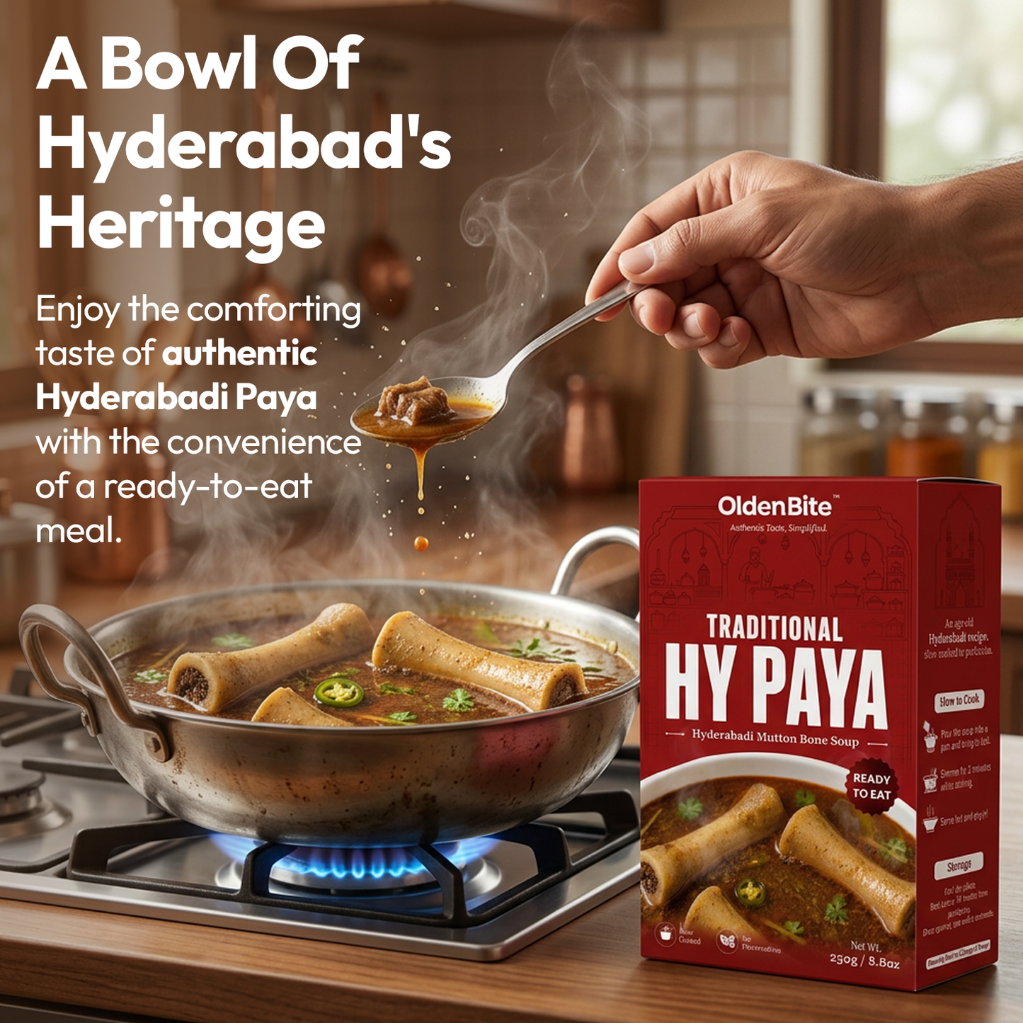 HY Paya | Authentic Hyderabadi Mutton Bone Soup Ready To Eat
